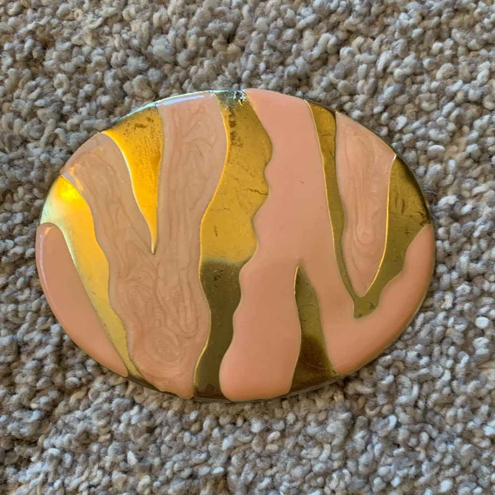 80’s lacquered belt buckle